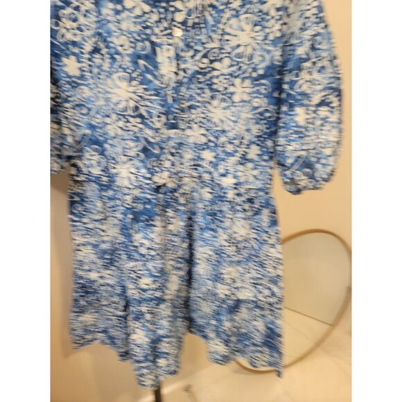 Marie Oliver Florence Dress In Denim Wax Womens Sz M Blue Cottagecore Boho - Picture 4 of 6